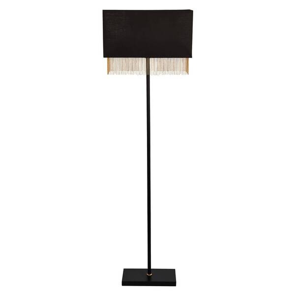  Searchlight Searchlight Fringe Floor Lamp With Fabric Lampshade 