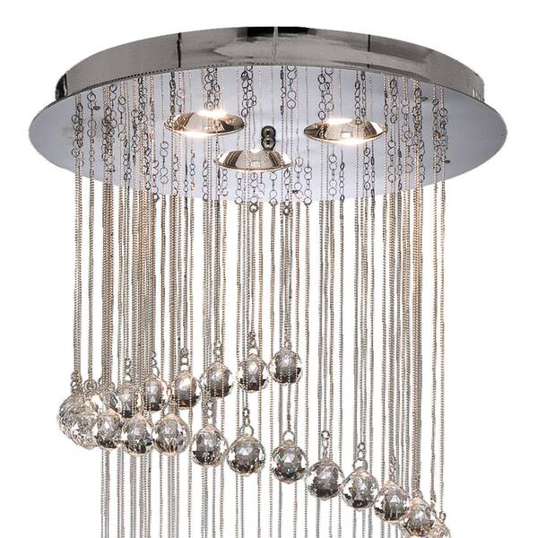  Searchlight Searchlight Hallway Pendant Light, Crystal Chain, 80 cm 