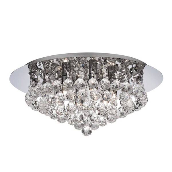  Searchlight Searchlight Hanna Ceiling Chrome Glass Crystal Globes 45 cm 
