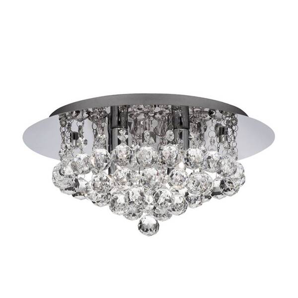  Searchlight Searchlight Hanna Ceiling Chrome Glass Crystal Globes 35 cm 