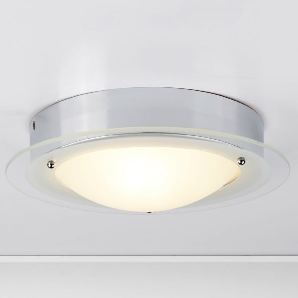  Searchlight Searchlight Juna - Bathroom Ceiling Lamp With A Glass Edge 