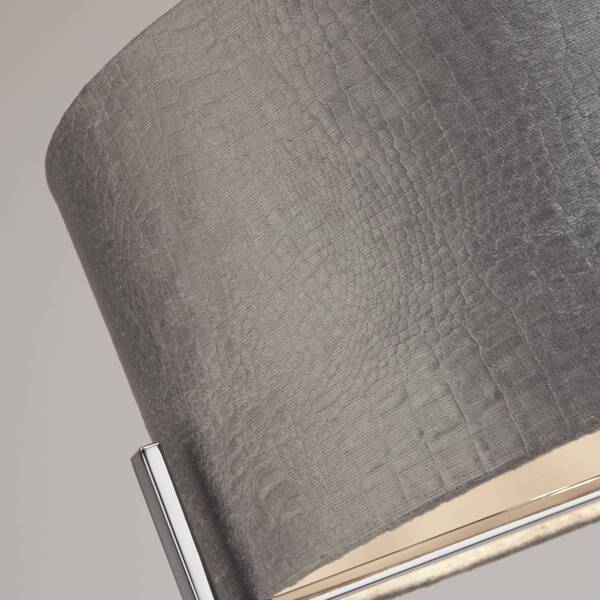  Searchlight Searchlight Kyran Ceiling Light, Grey, Metal, Velvet, ø 40 Cm, E27 