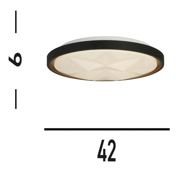  Searchlight Searchlight Led Ceiling Lamp Satellite Black ø 42cm Steel Remote Control 