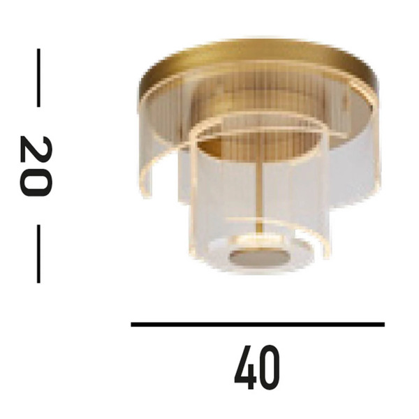  Searchlight Searchlight Led Ceiling Light Deco, Gold-coloured, Steel, Acrylic 