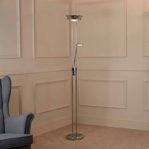  Searchlight Searchlight Led Floor Lamp Mother & Child, Chrome, Reading Lamp, Dimmable 