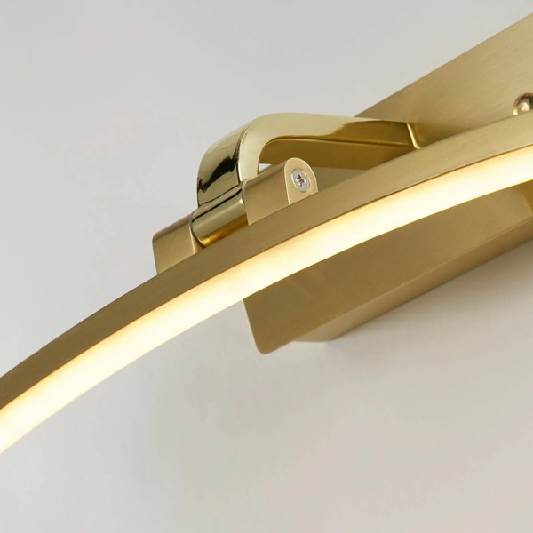  Searchlight Searchlight Led Wall Light Santorini, Width 40 Cm, Brass, Tiltable 