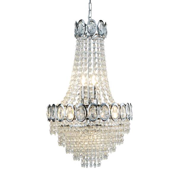  Searchlight Searchlight Limoges Chandelier, Glass Bead Hanging Elements 