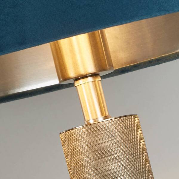  Searchlight Searchlight London Table Lamp, Silver / Turquoise 
