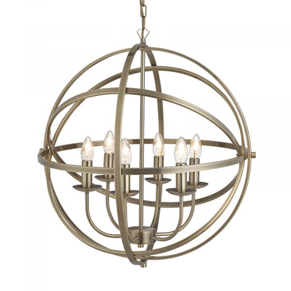  Searchlight Searchlight Orbit Hanging Light With A Cage Design 