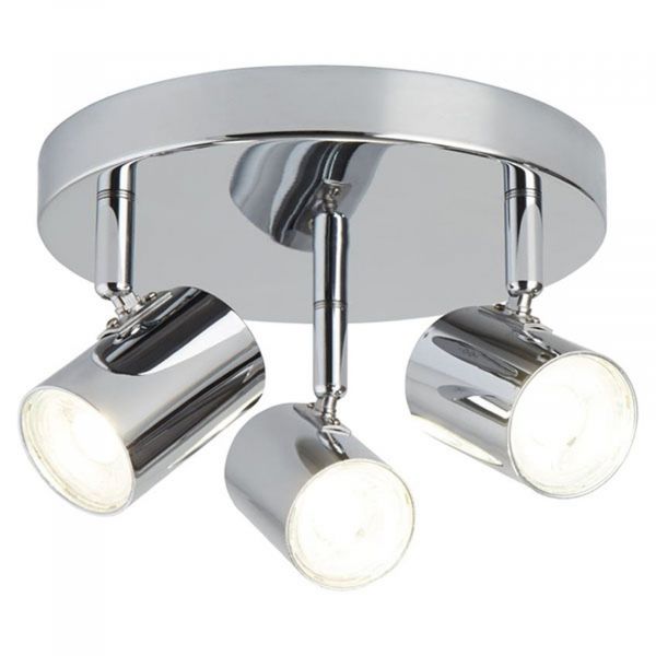  Searchlight Searchlight Rollo Led Ceiling Light, Three-bulb, Chrome 