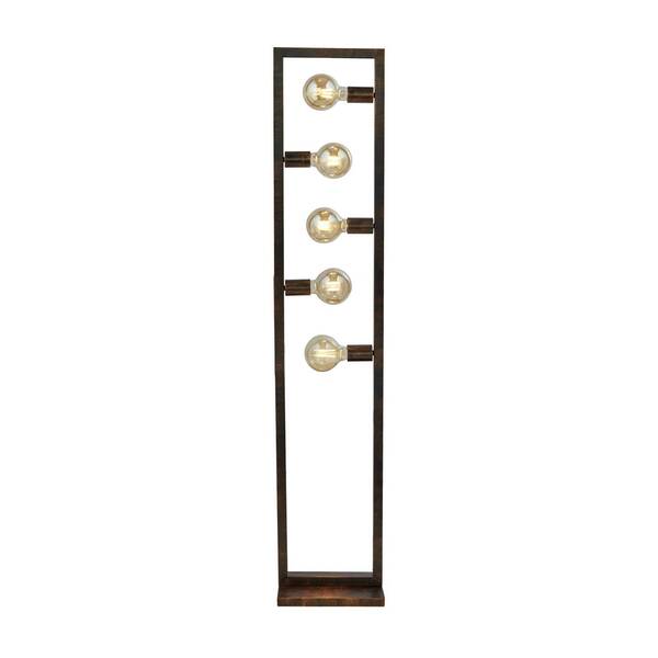  Searchlight Searchlight Rustic Floor Lamp In Rust Brown 