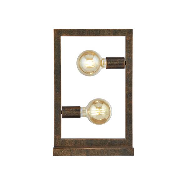  Searchlight Searchlight Rustic Table Lamp In Rust Brown 