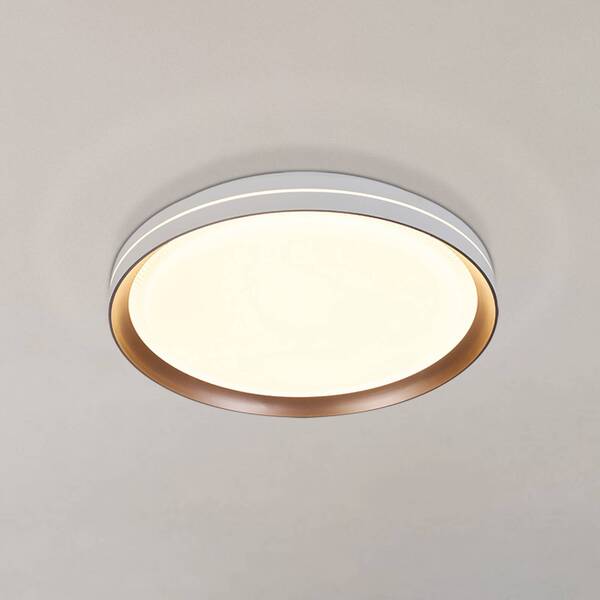  Searchlight Searchlight Saucer Led Ceiling Lamp, White/slatted, ø 39 Cm, Iron/acrylic 