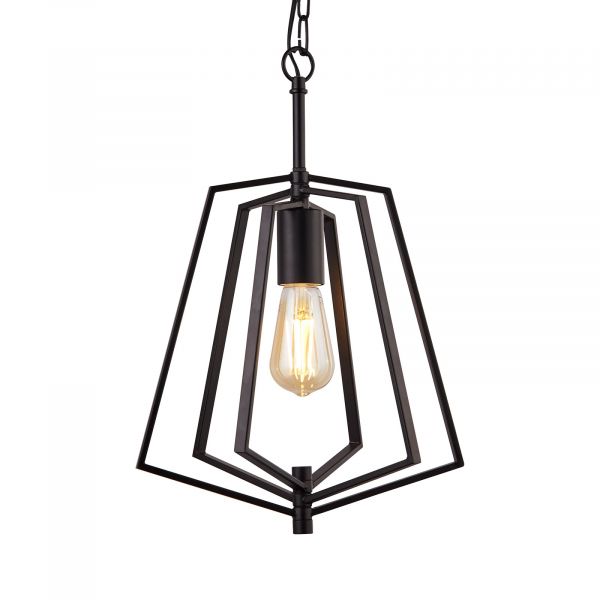  Searchlight Searchlight Slinky Hanging Light, 1-bulb, Matt Black 