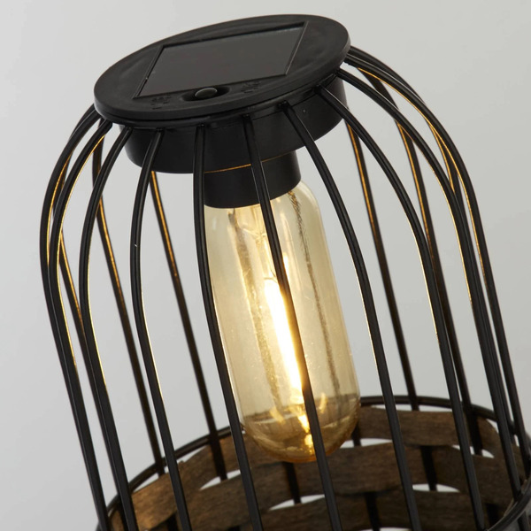  Searchlight Searchlight Solar Led Patio Light Tahoa, 26 Cm, Grey, Rattan, Ip44 