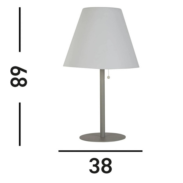  Searchlight Searchlight Solar-powered Led Table Lamp Venice I, Ip44, White/silver 