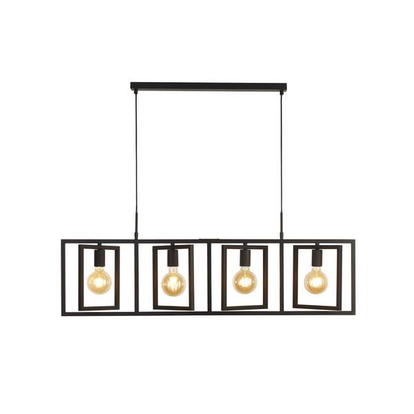  Searchlight Searchlight Squares Pendant Light 4-bulb Black 