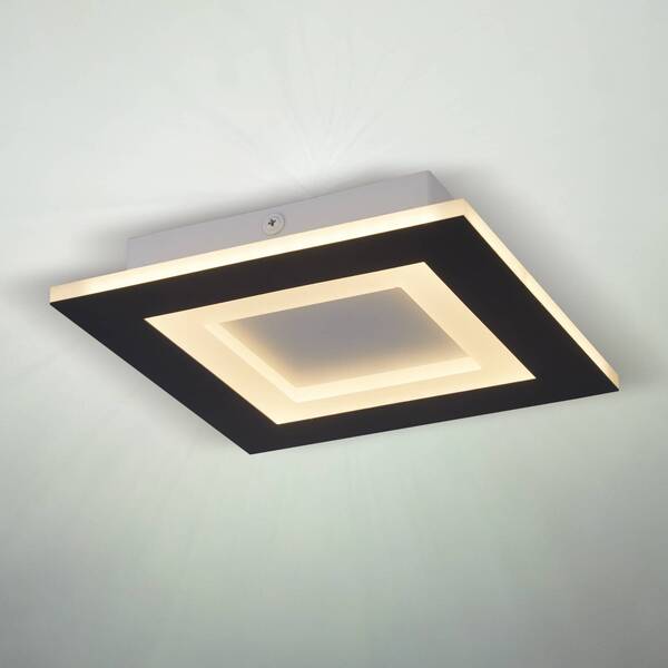  Searchlight Searchlight Squary Led Ceiling Lamp, Length 39 Cm, Black And White Iron, Cct 