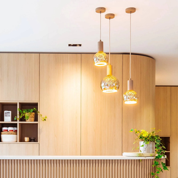  Segula Segula Flow Pendant Light, Oiled Oak, E27 