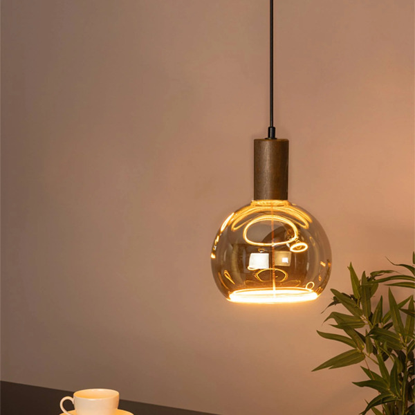  Segula Segula Flow Pendant Light, Walnut-coloured Beech, E27 