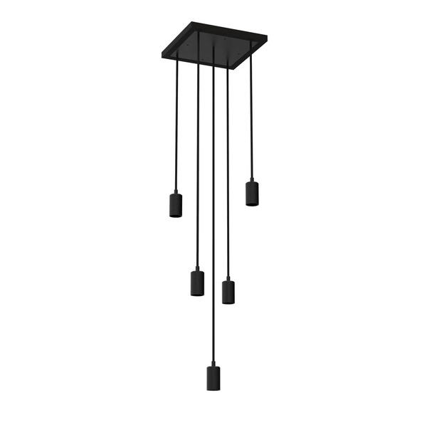  Segula Segula Madox Square 5x Wave Hanging Light, Black, Steel, E27 