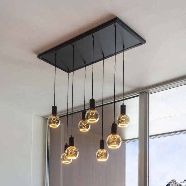 Segula Segula Madox 8x Wave Pendant Light, Black, Steel, E27 