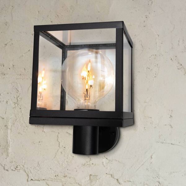  Segula Segula Outdoor Wall Lamp Modern, Stainless Steel, Glass, Black, E27 