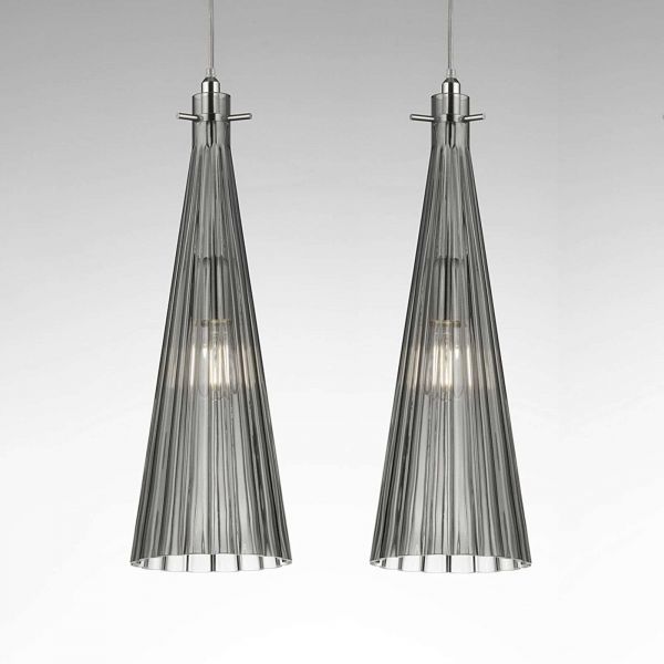  Selène Selène Costa Rica Pendant Light, 2-bulb, Grey 