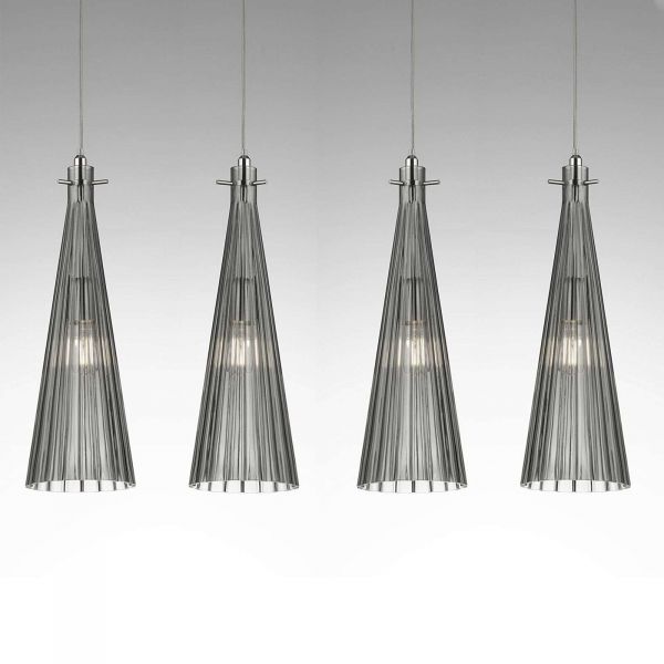  Selène Selène Costa Rica Pendant Light, 4-bulb, Grey 