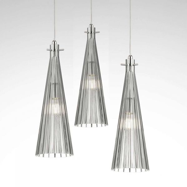  Selène Selène Costa Rica Pendant Light, 3-bulb, Transparent 