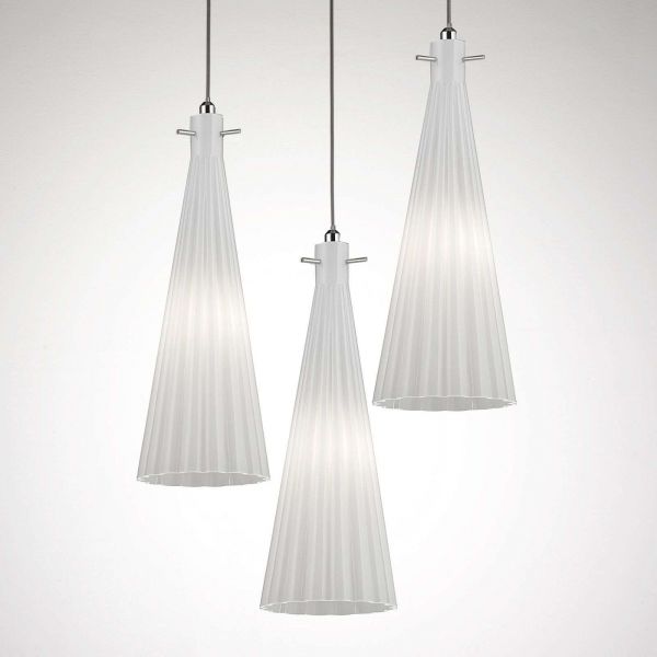  Selène Selène Costa Rica Pendant Light, 3-bulb, White 