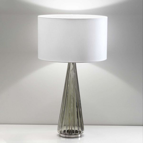  Selène Selène Costa Rica Table Lamp, White Lampshade, Grey Base 