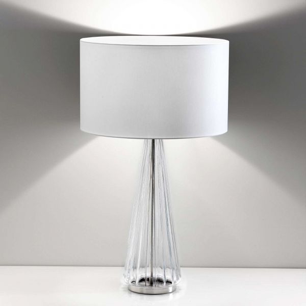  Selène Selène Costa Rica Table Lamp, White, Transparent Base 