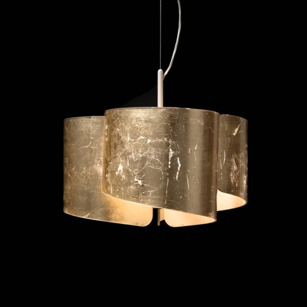  Selène Selène Papiro Pendant Light, 3-bulb, Gold 