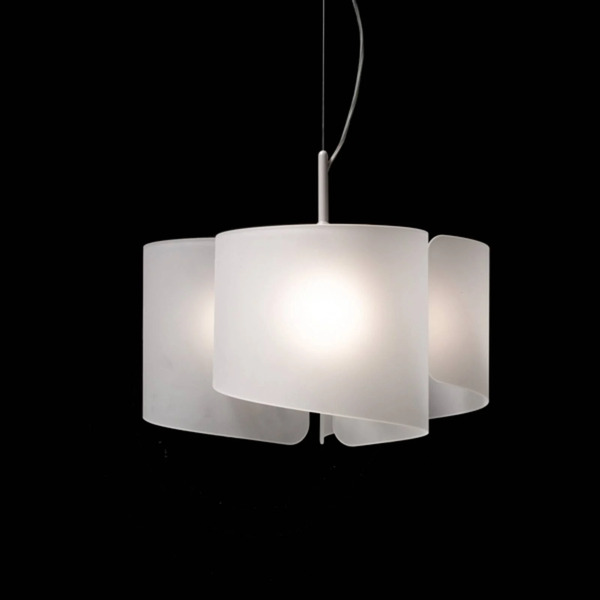  Selène Selène Papiro Pendant Light, 3-bulb, Satinised 