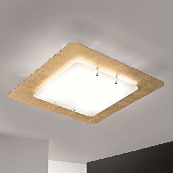  Selène Selène Pop-up Ceiling Light, Gold Leaf Frame, 32 X 32 Cm 