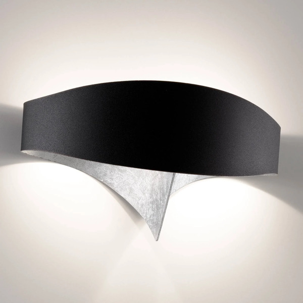  Selène Selène Scudo Led Wall Lamp With Silver Leaf 