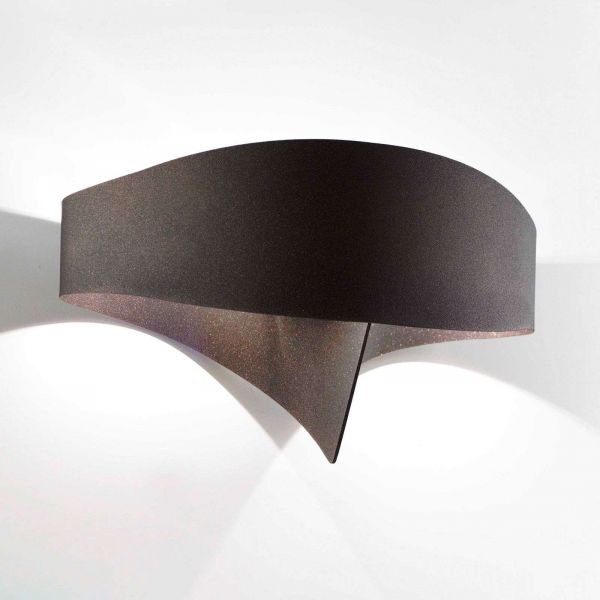  Selène Selène Scudo Led Wall Light Made Of Steel, Bronze 