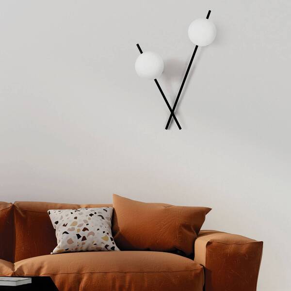  Sforzin Sforzin Mikado Wall Light, Frosted Glass, Two-bulb 