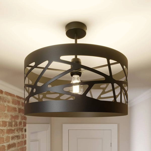  Sigma Sigma Ceiling Lamp Module Frez Patterned Shade ø39cm Black 