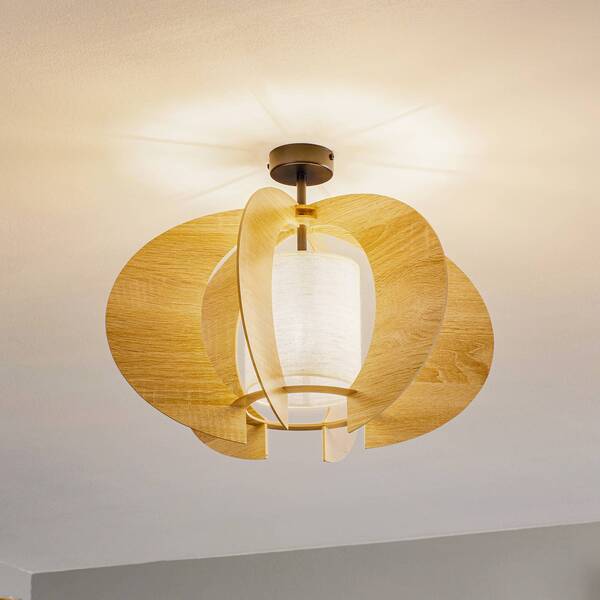  Sigma Sigma Ceiling Light Modern C M With Wooden Slats ø 50 Cm 