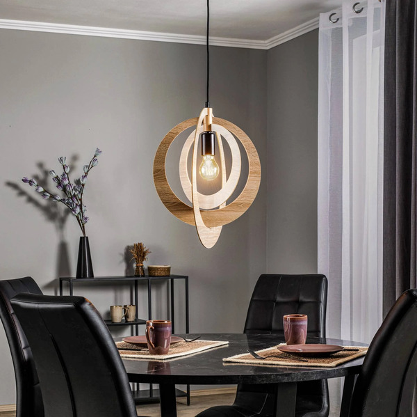  Sigma Sigma Glam Pendant Light With Circular Lampshade 