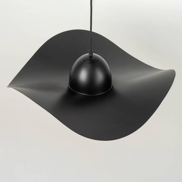 Sigma Sigma Jil Hanging Light, Curved Lampshade, Black/copper 