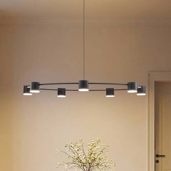  Sigma Sigma Kodo Pendant Light, 7-bulb, Black, Steel, Gx53 
