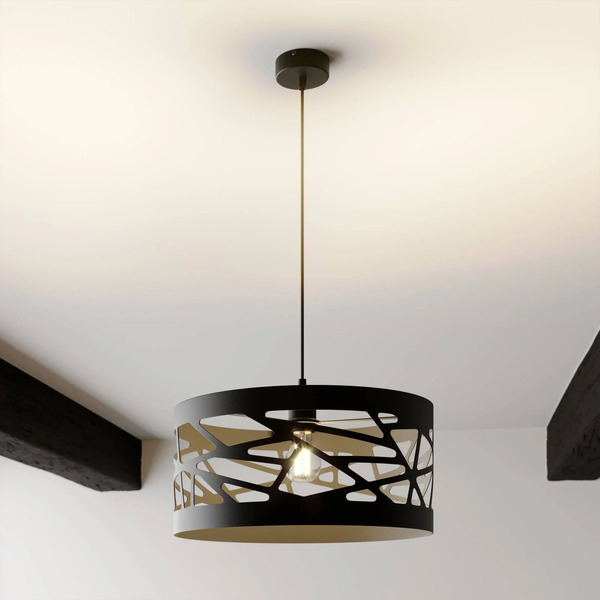  Sigma Sigma Pendant Light Module Frez Patterned Shade ø39cm Black 