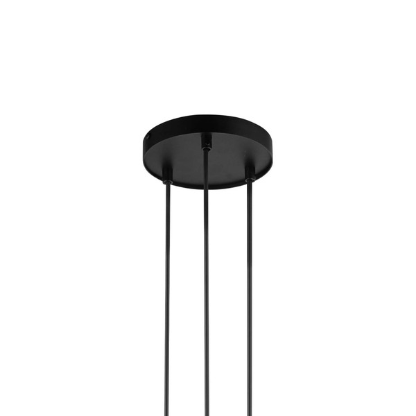  Sigma Sigma Sopel Lux Pendant Light, 3-bulb, Round, Black/silver, G9 