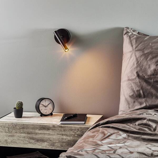  Sigma Sigma Sopel Wall Light, Height 15 Cm, Black 