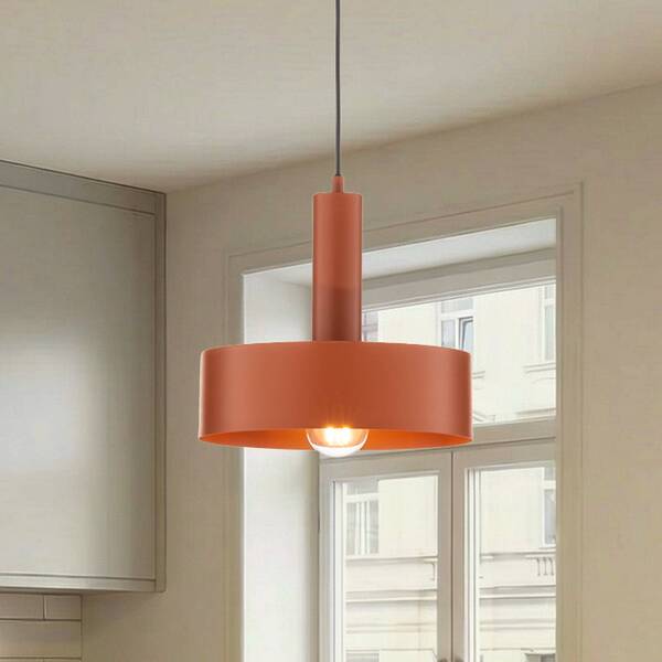  Sigma Sigma Vitrum Round Pendant Light, Red, Cylindrical, ø 27 Cm 