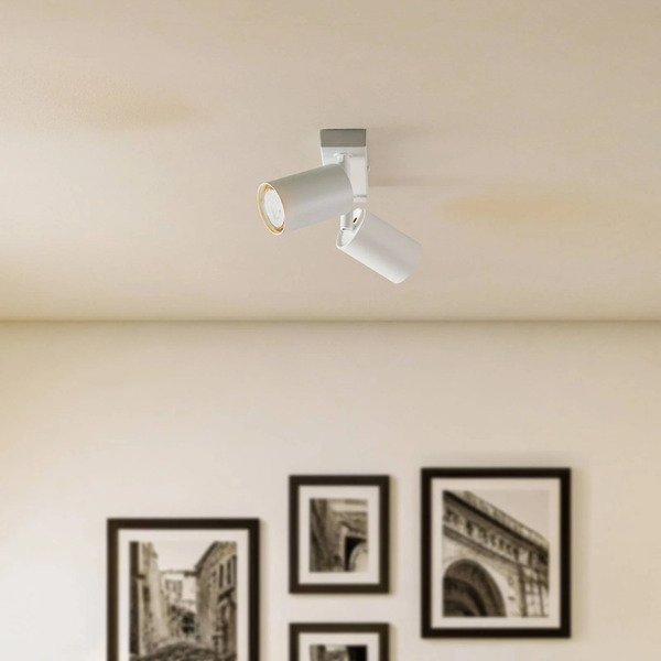  Sigma Sigma Zoom Ceiling Spotlight, 2-bulb, White 