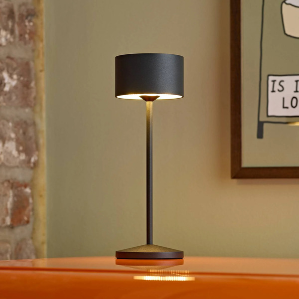  Sigor Sigor Led Rechargeable Table Lamp Veluna, Black, Height 25 Cm Ip44 Dimmable Cct 